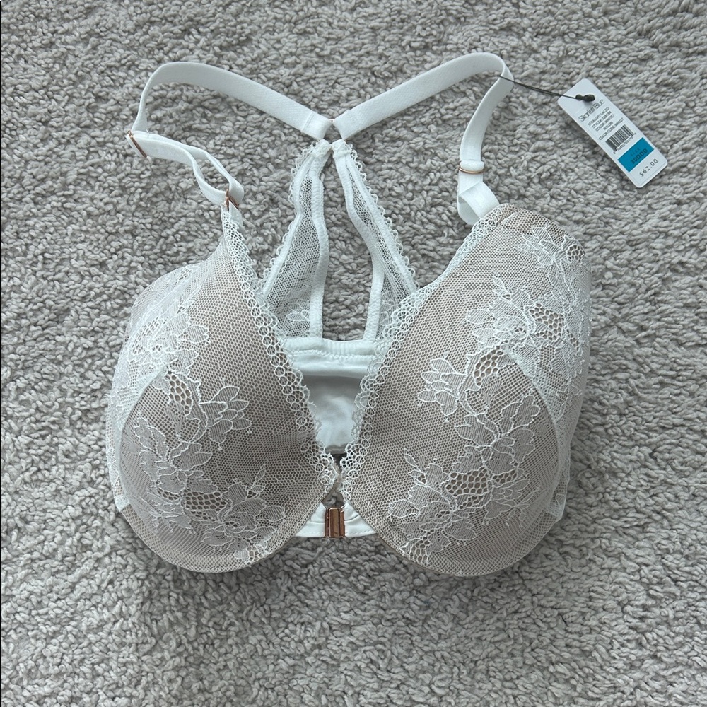 Skarlett Blue Lace Bra - White and Cream